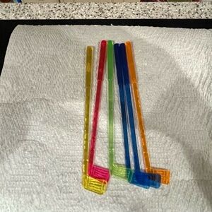 Colorful Party Drink Stirrers Set - Golf Clubs